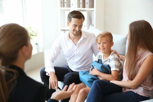 divorced couple share custody with son as they discuss their plan with a therapist KHM Attorneys at Law Colorado Springs, Castle Rock
